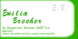 emilia brecher business card